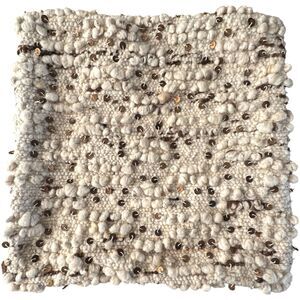 Pottery Barn Soraya Sequined Textured Pillow Cover Handwoven Cotton Wool NWOT